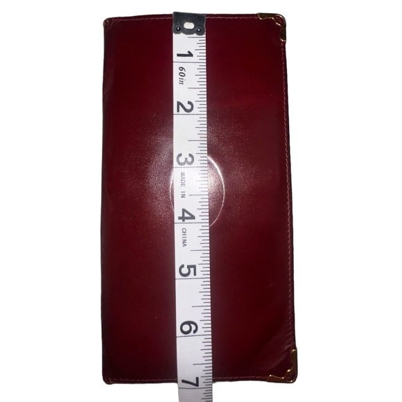 {Cartier Long Bifold Wallet in Bordeaux Burgundy Leather} - Picture 3 of 12